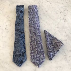 Men’s Tie 2 Ties and 1 Pocket Square